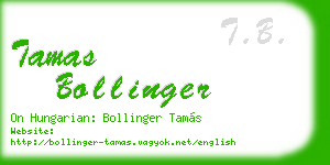 tamas bollinger business card